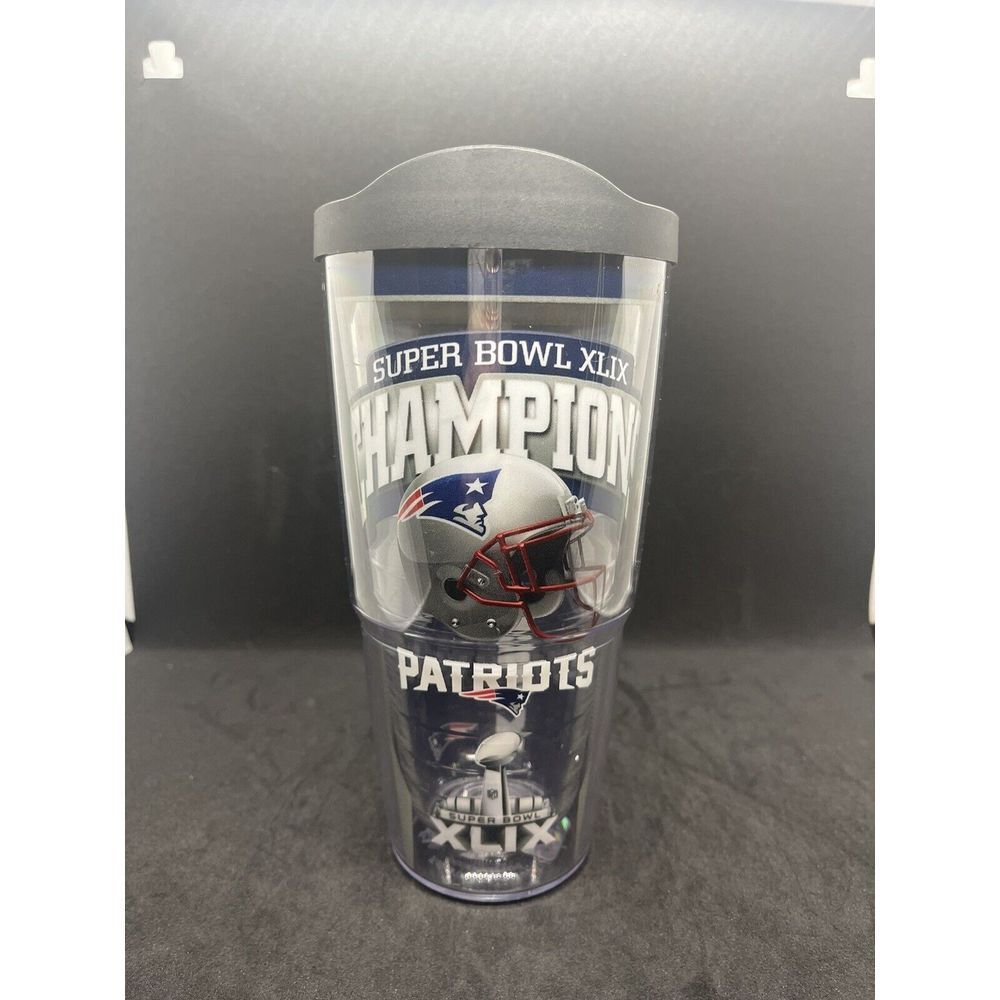 Patriots Super Bowl XLIX‎ Champions 24 oz TERVIS Tumbler w/ Lid